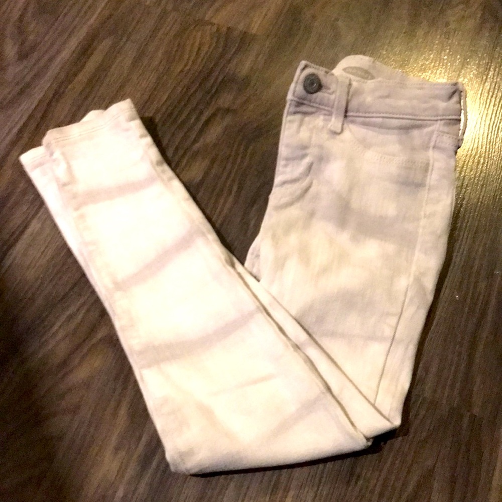 Old Navy size 8 Grey “striped tie dye effect” skinny Jeans NWOT